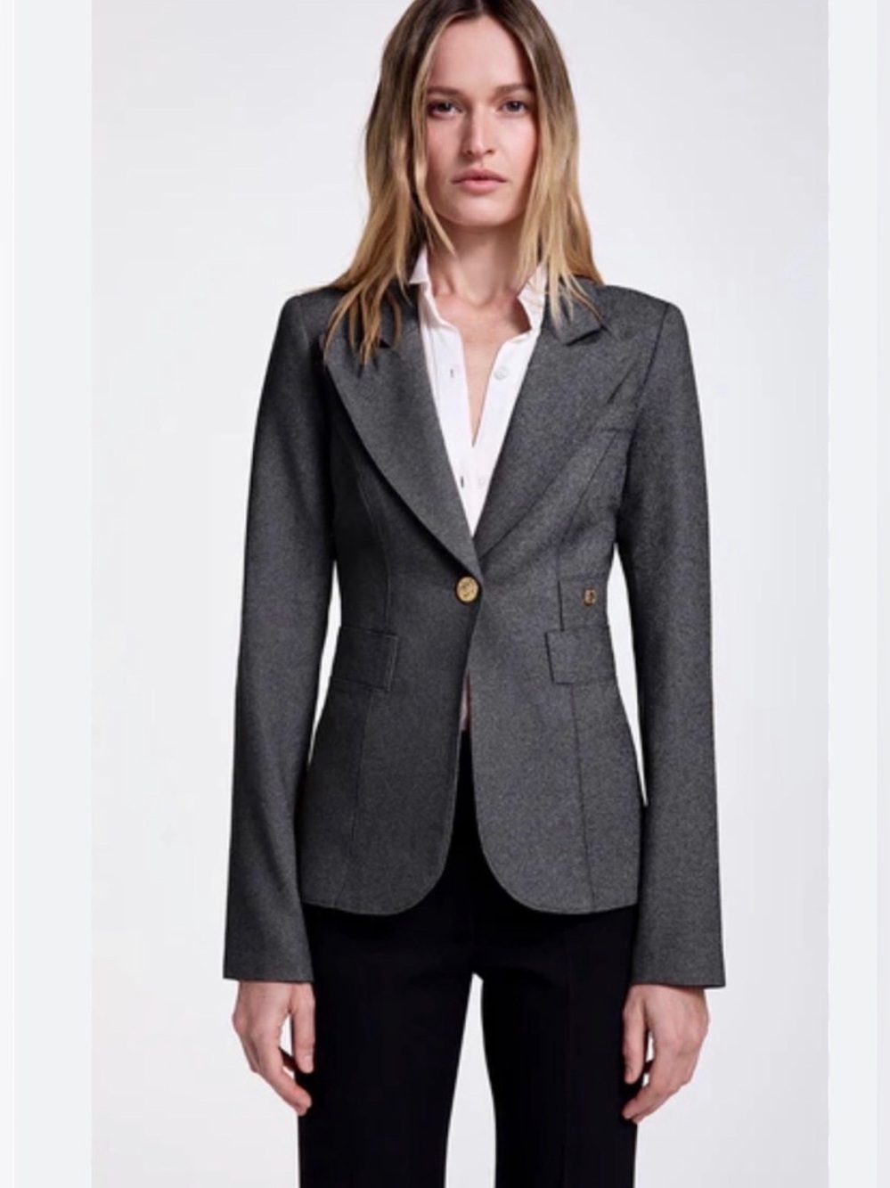 Smythe Gray full back Duchess Blazer with black stripe
